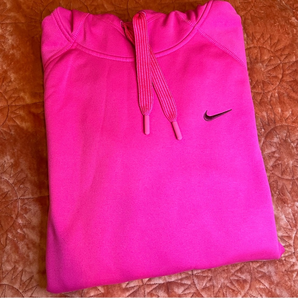 Nike pink funnel neck hoody